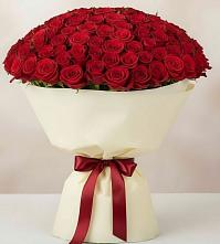 Букет 101 Красная роза Милано в Джубге
