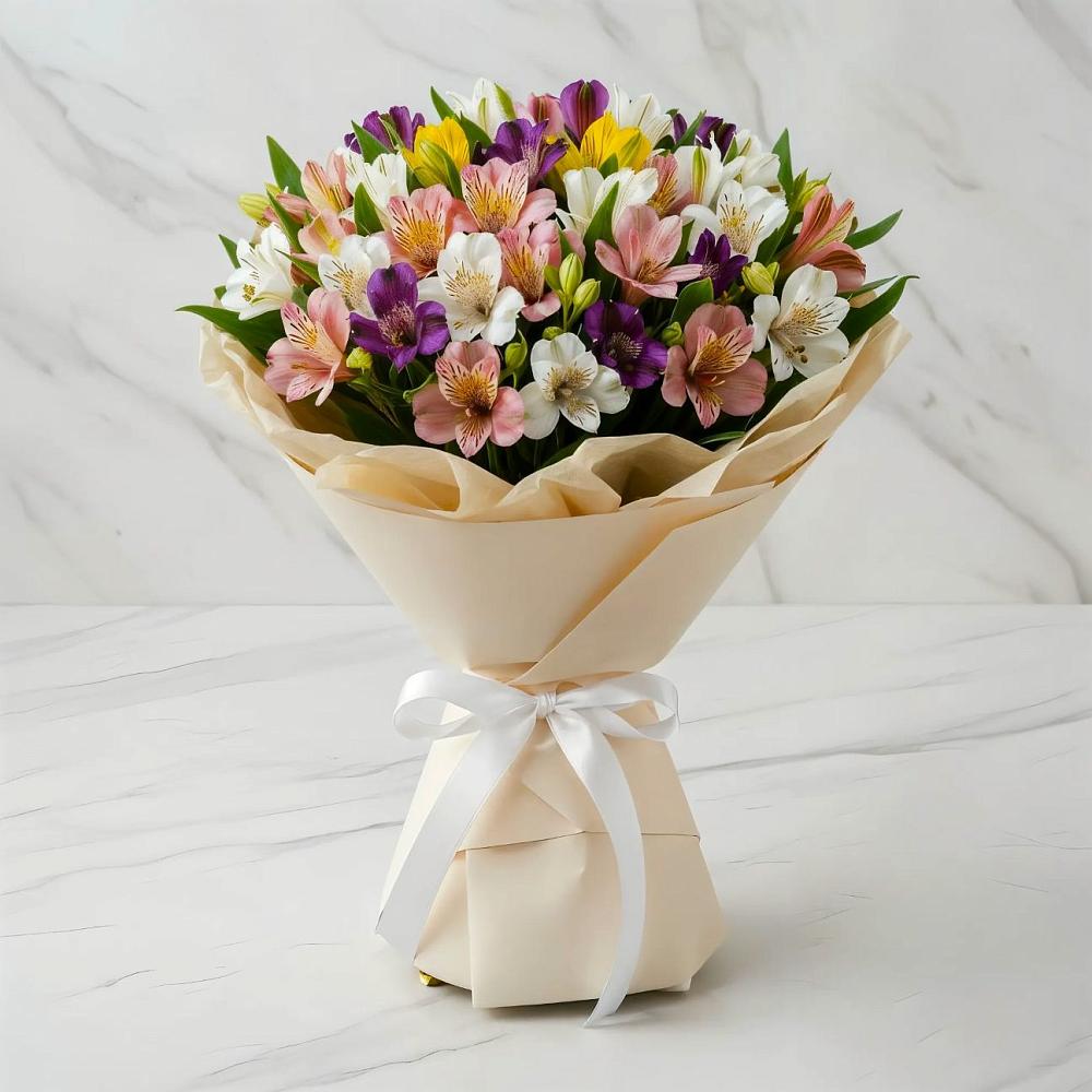 Букет цветов из: Альстромерии в Джубге