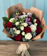 Букет цветов из:  Розы и Альстромерии в Джубге