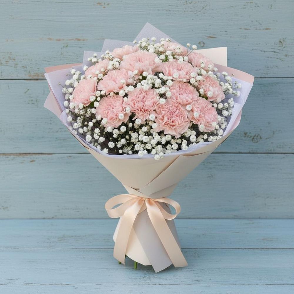 Букет цветов из: Гвоздики в Джубге