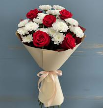 Букет цветов из:  Розы и Хризантемы #REPLACE_PRED# Джубге