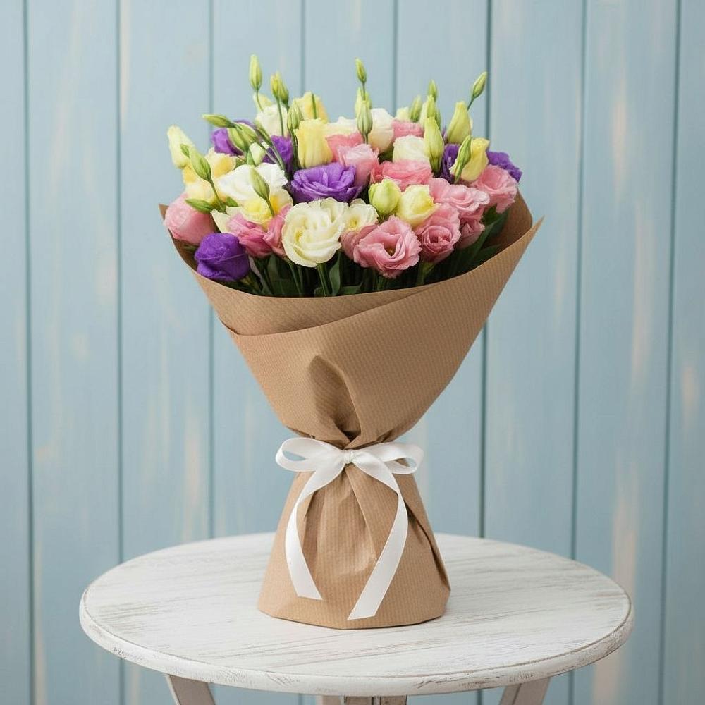 Букет цветов из: Лизиантусы в Джубге