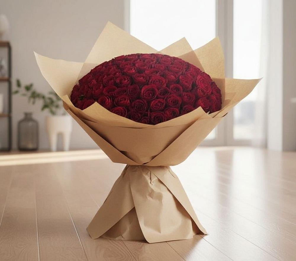 Букет 101 Красная роза в Джубге
