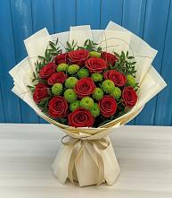 Букет цветов из:  Розы и Хризантемы в Джубге