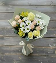 Букет цветов из:  Альстромерии, Розы и Хризантемы в Джубге