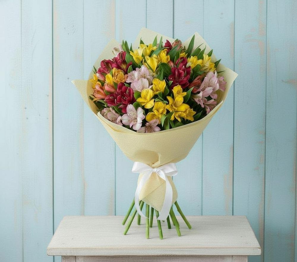 Букет цветов из: Альстромерии в Джубге