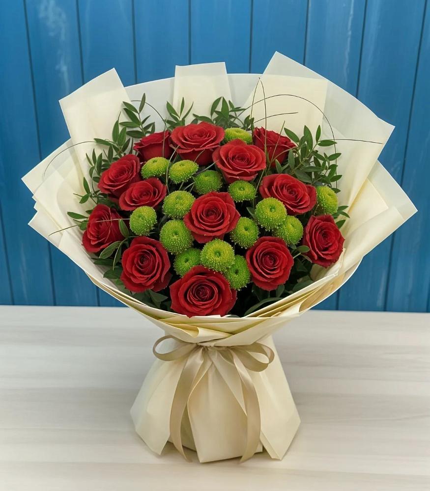 Букет цветов из: Розы и Хризантемы в Джубге