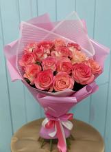 Букет 15 Розовых роз Равель в Джубге