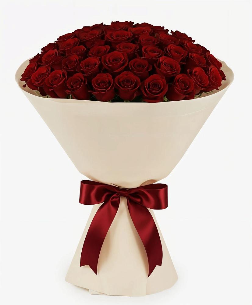 Букет 101 Бордовая роза Блэк Бакарра в Джубге