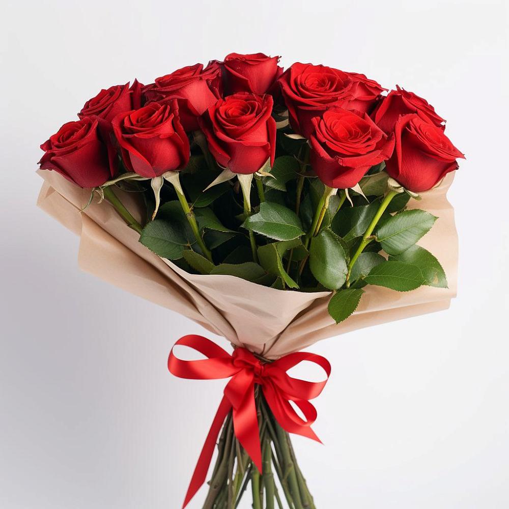 Букет 11 Красных роз Эдлесс Лав в Джубге