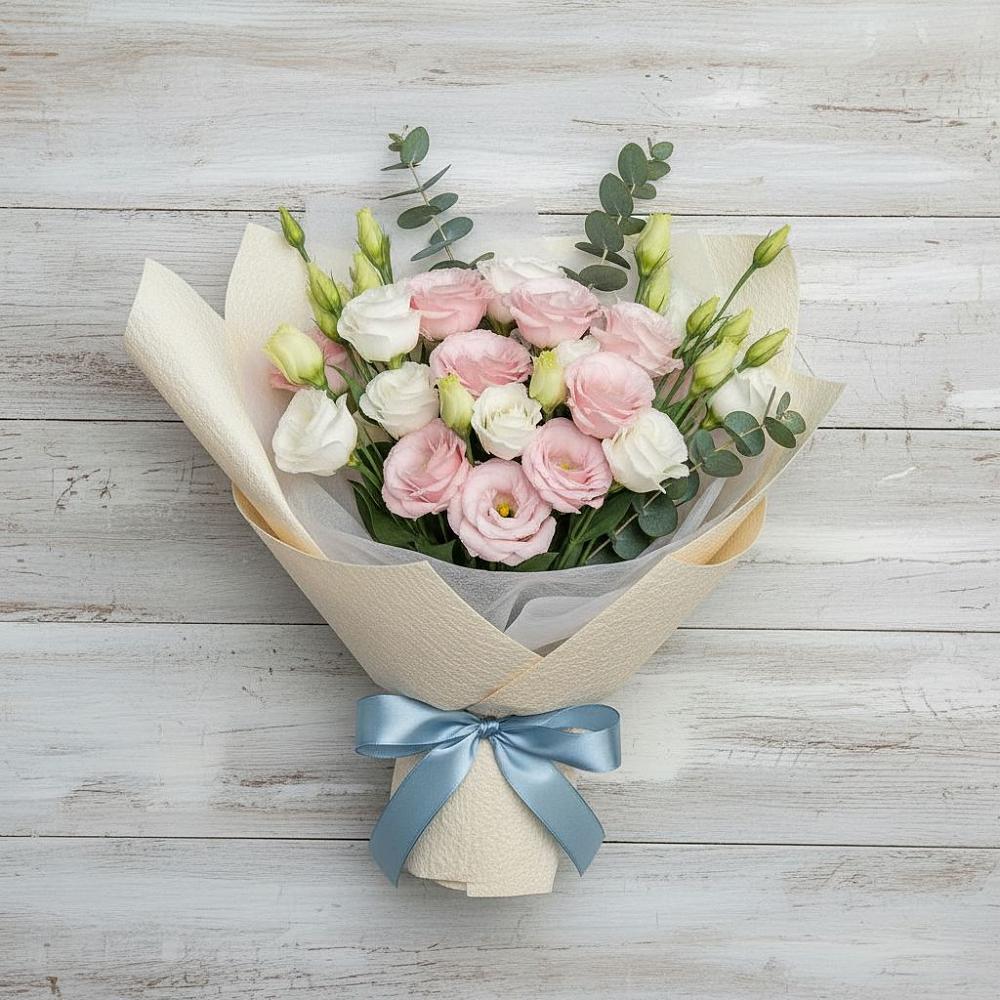 Букет цветов из: Лизиантусы в Джубге